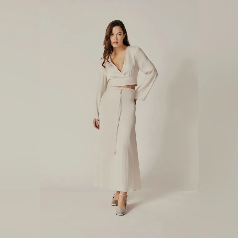 NWT Deluc QUERCUS CROP TOP in Ecru